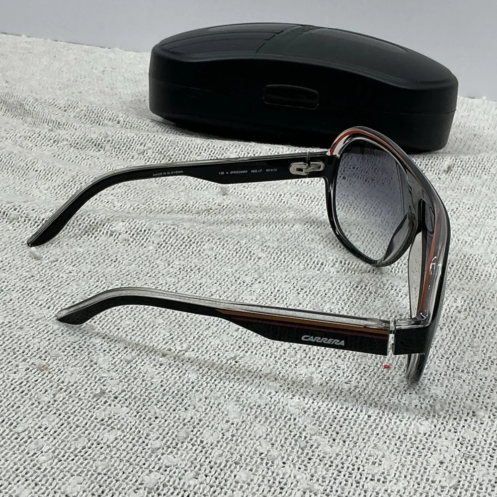 Carrera Speedway Aviator Sunglasses Black Red Orange Unisex Men Women
